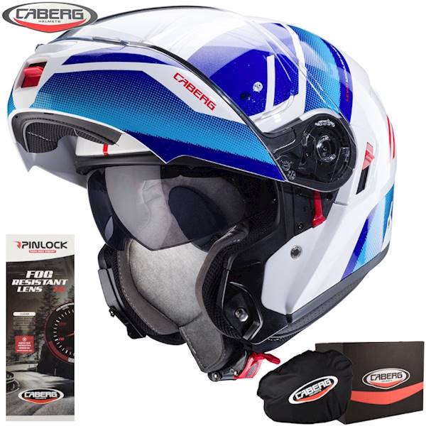 Kask Caberg Levo X Manta biał/niebiesk/czerwon XL