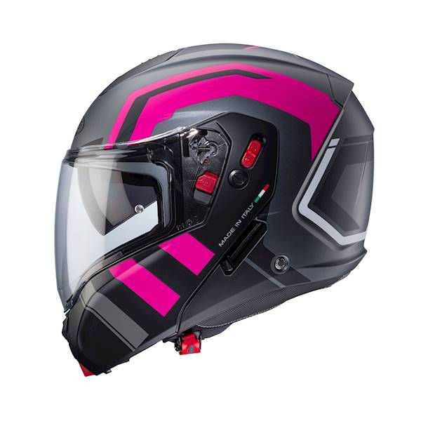 Kask Caberg Horus X Road szary mat/czarn/fuksja S