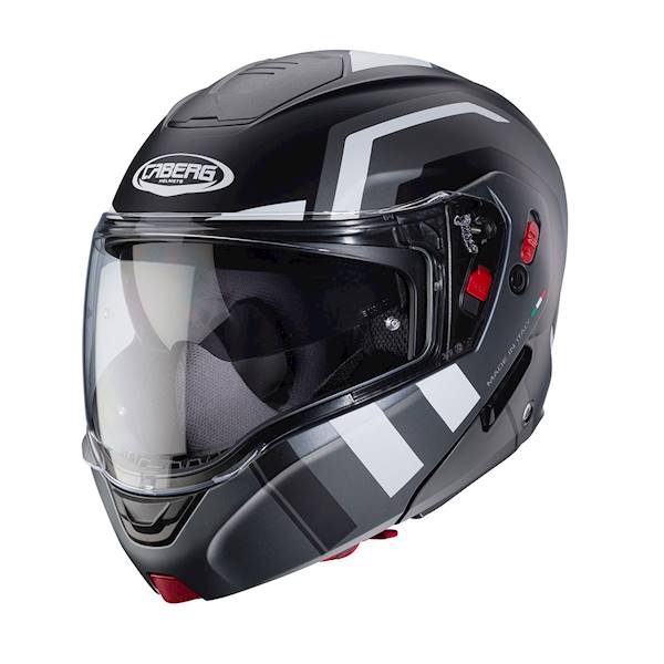 Kask Caberg Horus X Road czarny mat/szary/biały M