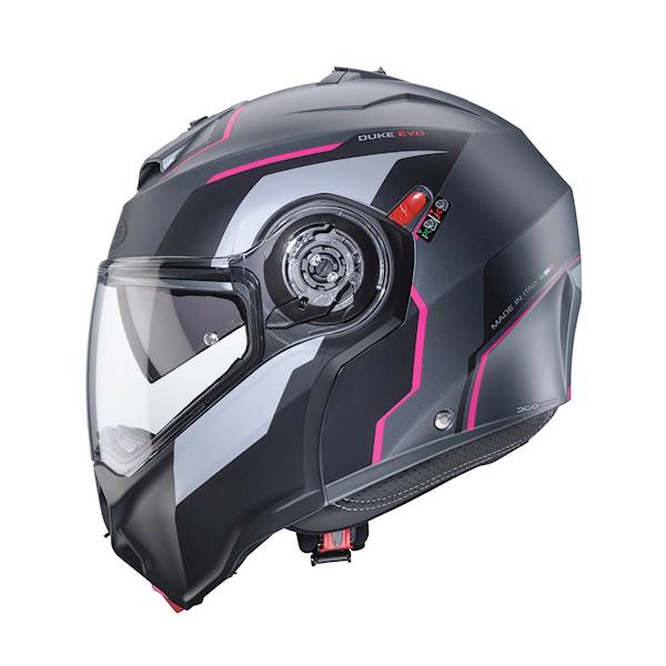Kask Caberg Duke Evo Move szary mat/czar/fuksja S