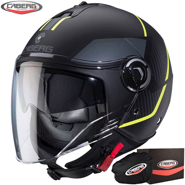 Kask Caberg Riviera V4 X Geo czarny mat/żółty fluo