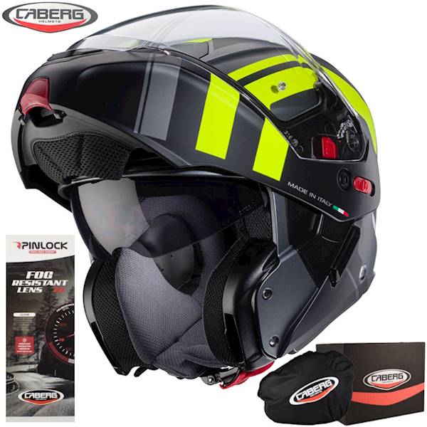 Kask Caberg Horus X Road szary mat/czarny/żółty L