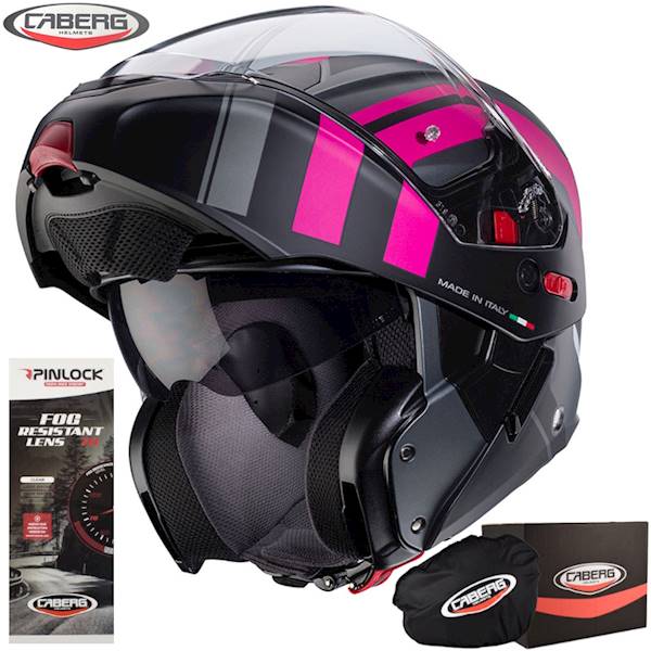 Kask Caberg Horus X Road szary mat/czarn/fuksja M