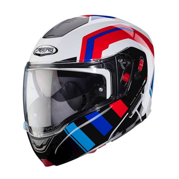 Kask Caberg Horus X Road biał/czar/czerw/niebie L