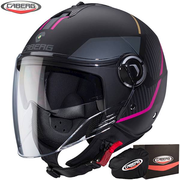 Kask Caberg Riviera V4 X Geo czarny mat/fuksja/sza