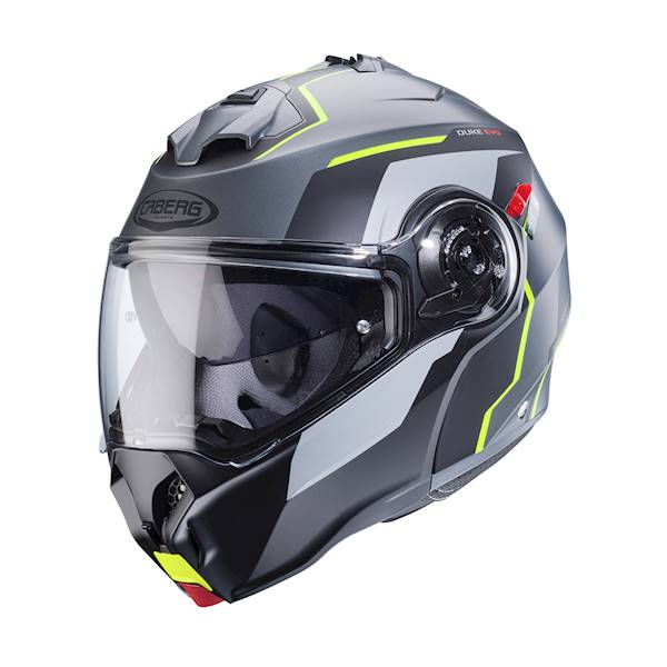 Kask Caberg Duke Evo Move szary mat/czarn/żółty XS