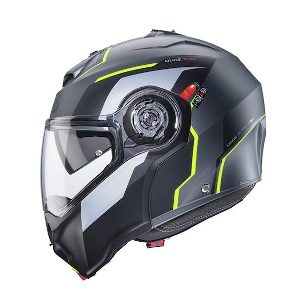 Kask Caberg Duke Evo Move szary mat/czarn/żółty XS