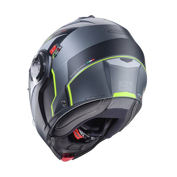 Kask Caberg Duke Evo Move szary mat/czarn/żółty XS
