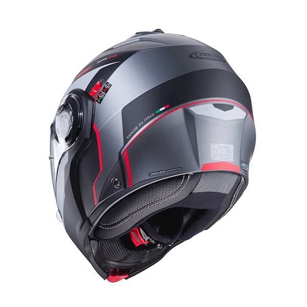 Kask Caberg Duke Evo Move szary mat/czarn/czerw S