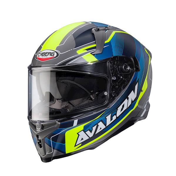 Kask Caberg Avalon X Optic szary mat/nieb/żółt XXL