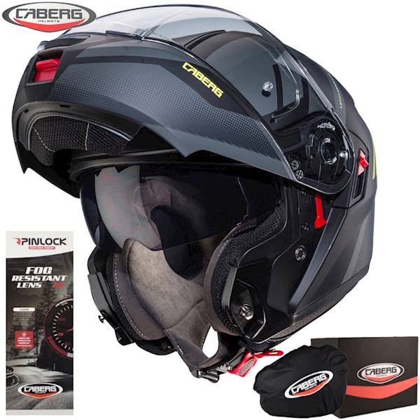 Kask Caberg Levo X Manta czarn mat/szary/żółty XL