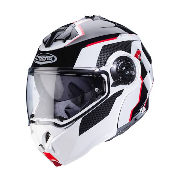 Kask Caberg Duke Evo Move czarny/biały/czerwony XS