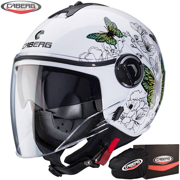 Kask Caberg Riviera V4 X Muse żó/zi motyl/kwiat M