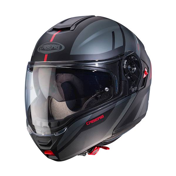 Kask Caberg Levo X Manta czarn mat/szar/czerwo XL