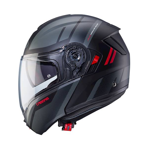 Kask Caberg Levo X Manta czarn mat/szar/czerwo M