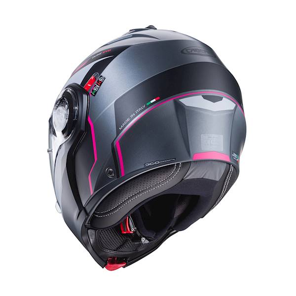 Kask Caberg Duke Evo Move szary mat/czar/fuksja XS