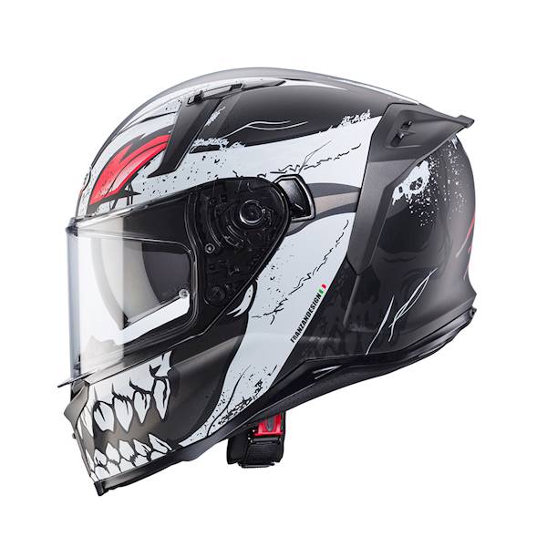 Kask Caberg Avalon X Punk szary mat/biał/czerw XS