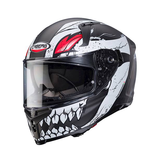 Kask Caberg Avalon X Punk szary mat/biał/czerw XL