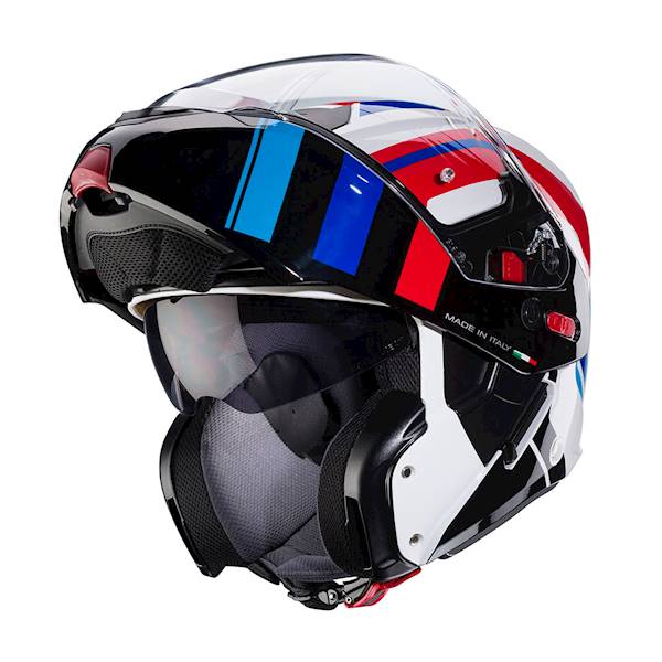 Kask Caberg Horus X Road biał/czar/czerw/niebie M