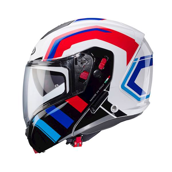 Kask Caberg Horus X Road biał/czar/czerw/niebie M