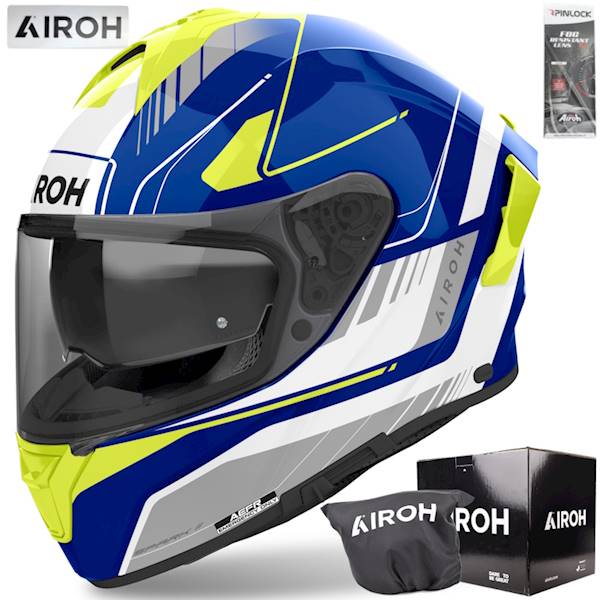 Kask Airoh Spark 2 Chrono Blue/Yellow Gloss XS