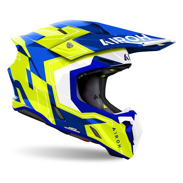 Kask Airoh Twist 3 Dizzy Blue/Yellow Gloss XL