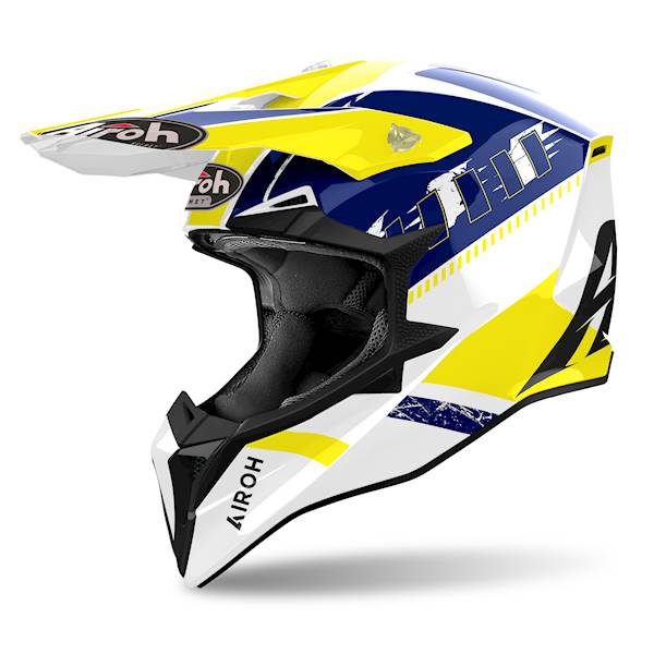 Kask Airoh Wraaap Feel Yellow/Blue Gloss M