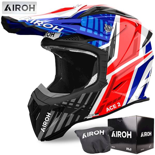 Kask Airoh Aviator Ace 2 Proud Blue/Red Gloss S