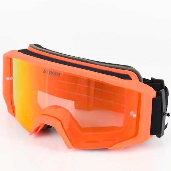 Gogle Airoh Blast Xr1 Orange Matt Szyba Red Mirror