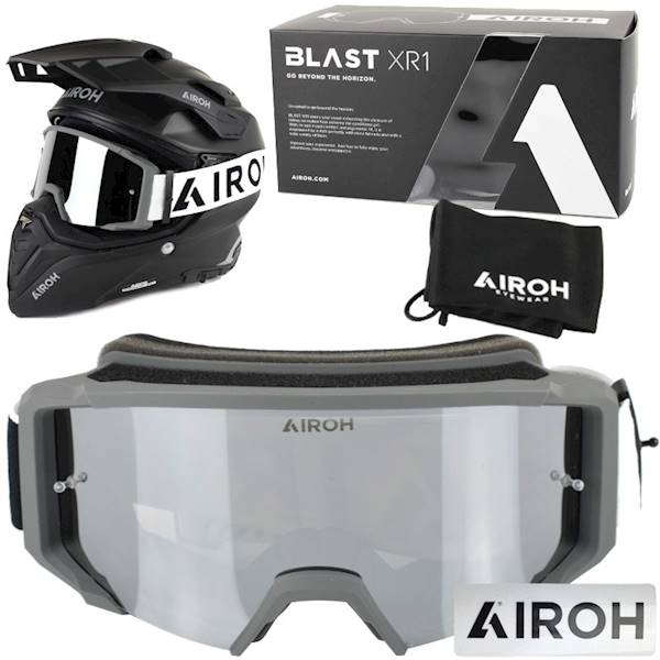 Gogle Airoh Blast Xr1 Dark Grey Mat Szyb Silver Mi