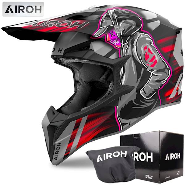 Kask Airoh Wraaap Cyber Red Matt M