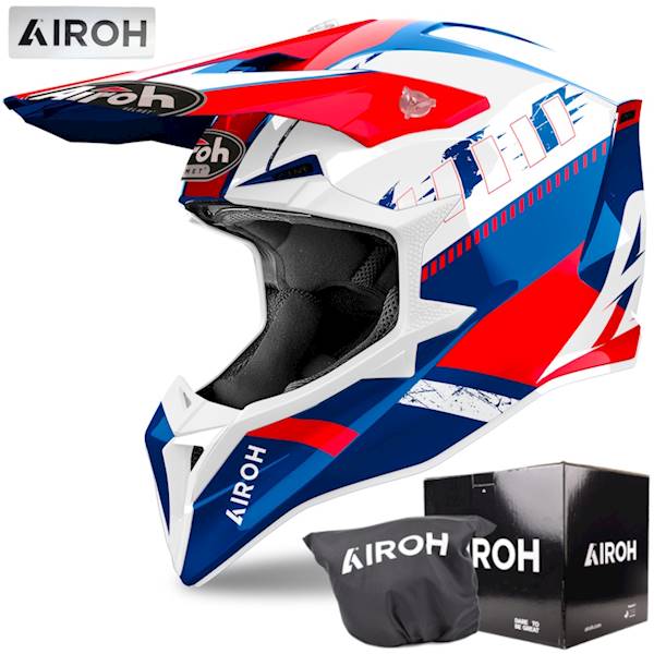 Kask Airoh Wraaap Feel Blue/Red Gloss L