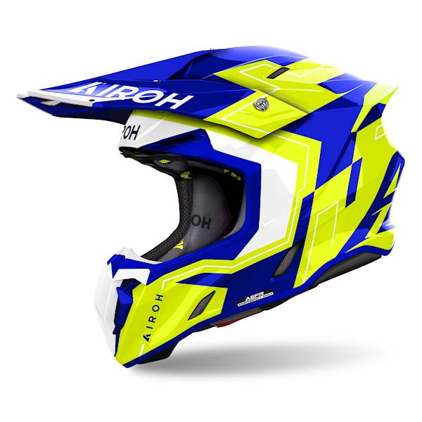 Kask Airoh Twist 3 Dizzy Blue/Yellow Gloss XXL