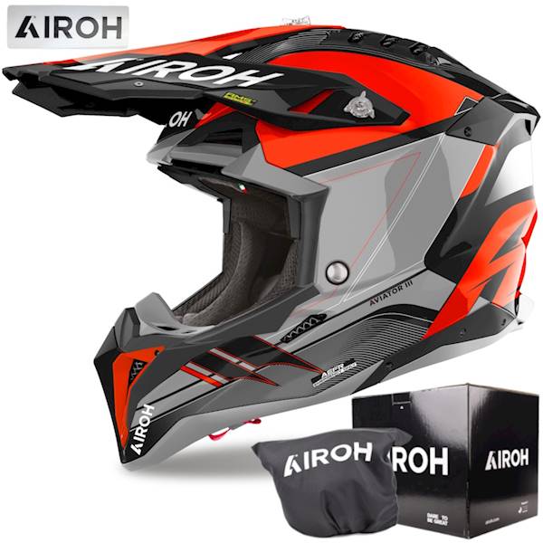 Kask Airoh Aviator 3 Saber Orange Gloss XL
