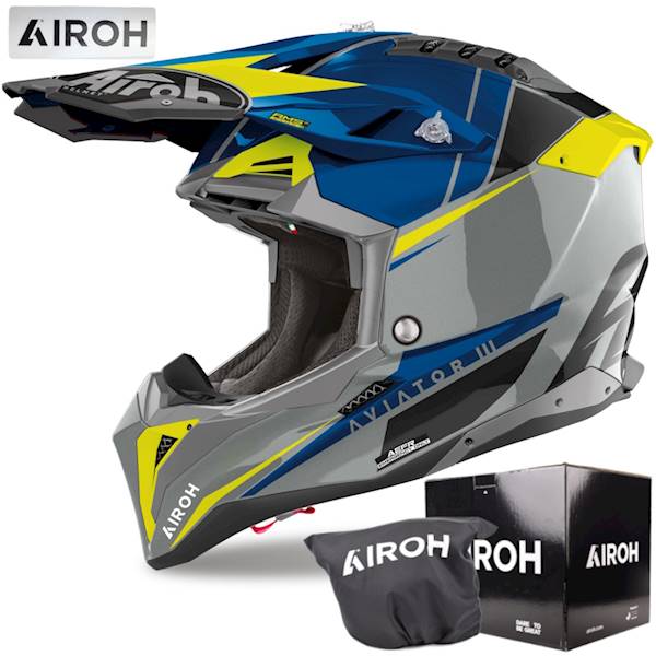 Kask Airoh Aviator 3 Push Blue Gloss S