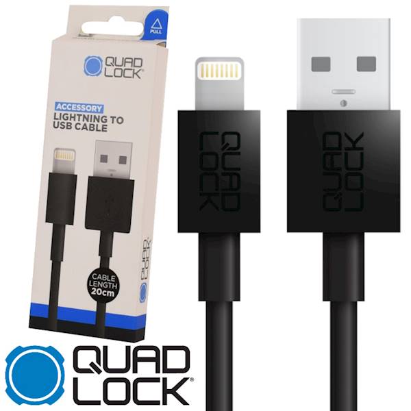 Quad Lock 20cm Kabel USB-A - Lightning