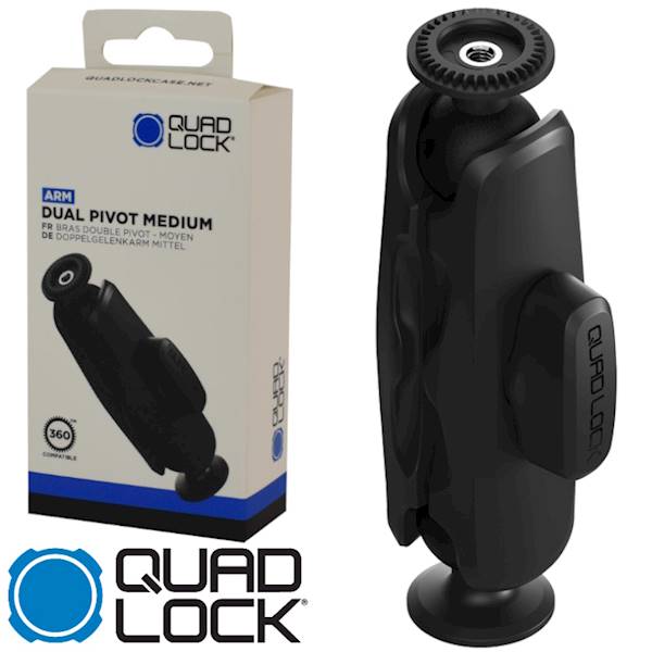Quad Lock Średnie ramię 75mm z 2-ma przegubami 360
