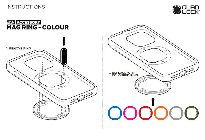 Quad Lock Różowy pierścień MAG