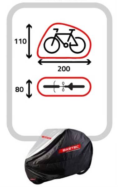 BIKETEC POKROWIEC WODOODPORNY AQUATEC NA JEDEN ROW