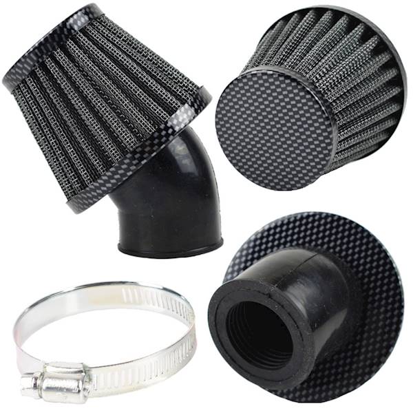 FILTR POWIETRZA 28 mm STOŻKOWY 45' CARBON