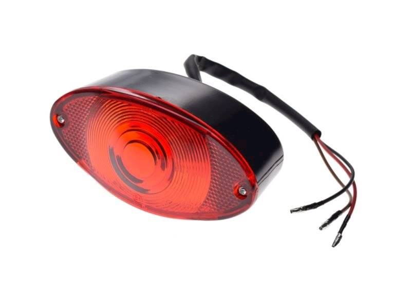 LAMPA TYŁ CZARNA CZERWONY KLOSZ