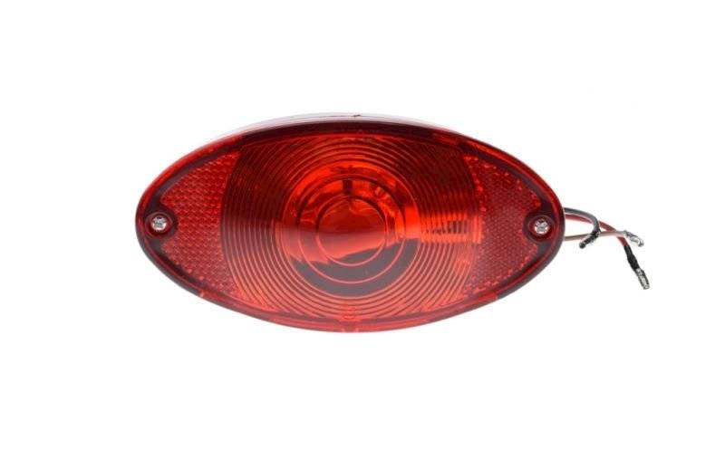 LAMPA TYŁ CZARNA CZERWONY KLOSZ