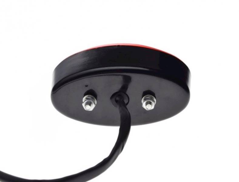 LAMPA TYŁ CZARNA CZERWONY KLOSZ