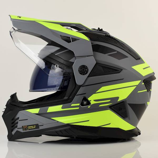 Kask LS2 MX702 Pioneer II Namib M.Grey H-V Yel M