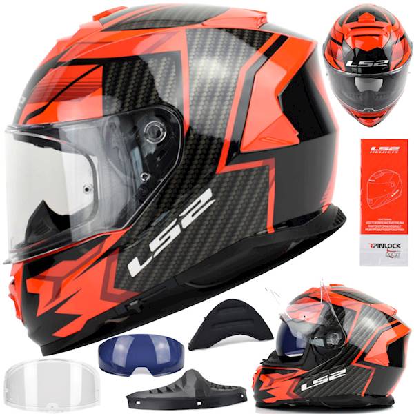 Kask LS2 FF800 Storm II Tracker Black Red 3XL