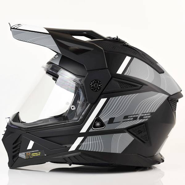 Kask LS2 MX702 Pioneer II Hill Matt Bl. White M