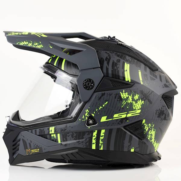 Kask LS2 MX702 Pioneer II Crazy M. Bl. H-V Yel XL