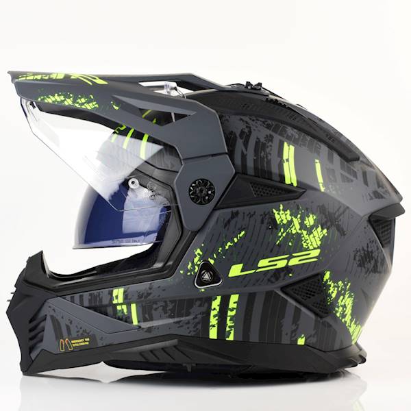 Kask LS2 MX702 Pioneer II Crazy M. Bl. H-V Yel M