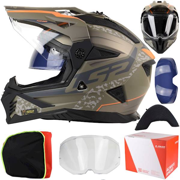 Kask LS2 MX702 Pioneer II Devor Matt Sand S