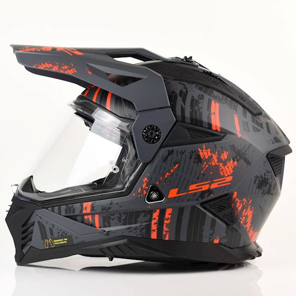 Kask LS2 MX702 Pioneer II Crazy Black Red S